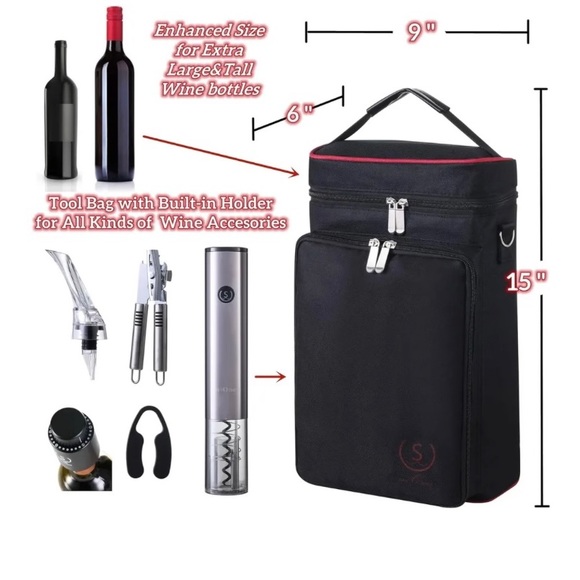 wiONES Other - Wine Opener: wiOnes Electric Wine Opener and Wine Carrier Set. New in Sealed Box